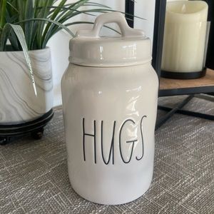 Rae Dunn HUGS white Canister